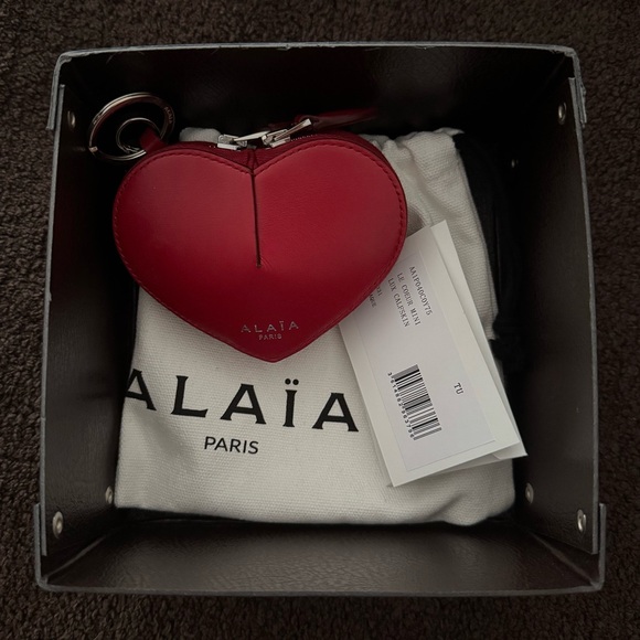 Alaia Le Cœur Mini Leather Coin Purse - Picture 1 of 8